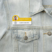 Modern Business Logo Yellow Photo Magnetic Namensschild (Beispiel)