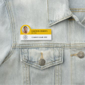 Modern Business Logo Yellow Photo Magnetic Namensschild (Beispiel)