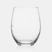 Modern Business Name oder Logo Stemless Wine Glass Weinglas Ohne Stiel (Links)