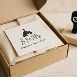 Modern Business Name Script Handwritten Logo Gummistempel