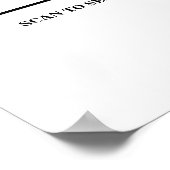 Modern Business opening hours logo and qr code Poster (Ecke)