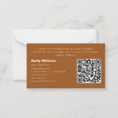 Modern Business Terracotta Vielen Dank Mitteilungskarte (Rückseite)