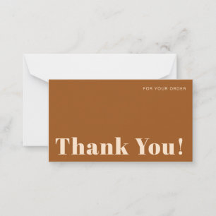 Modern Business Terracotta Vielen Dank Mitteilungskarte