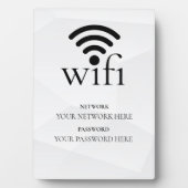 Modern Business Wifi Network and Password Black Fotoplatte (Vorderseite)