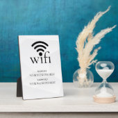 Modern Business Wifi Network and Password Black Fotoplatte (Seite)