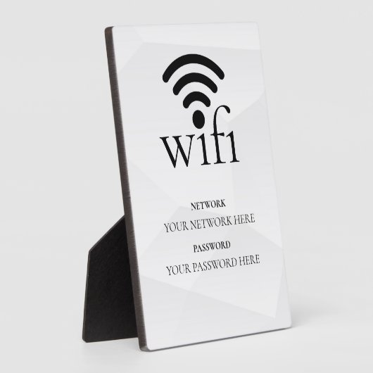 Modern Business Wifi Network and Password Black Fotoplatte (Seite)