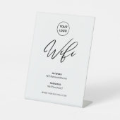 Modern Business Wifi Password Welcome Sockelschild (Vorderseite)