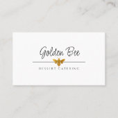 Modern Busy Golden Bee Logo Catering Culinary Visitenkarte (Vorderseite)