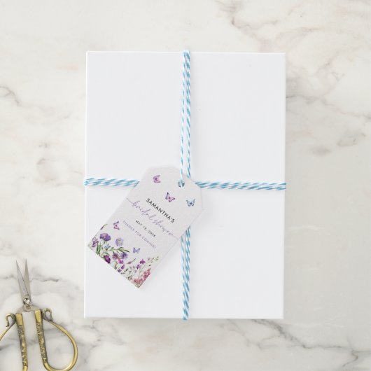 Modern Butterfats Brautparty Vielen Dank Geschenkanhänger (Mit Garn)