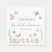 Modern Butterflies Bridal Shower  Serviette (Vorderseite)