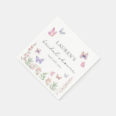 Modern Butterflies Bridal Shower  Serviette (Ecke)