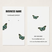 Modern butterfly jewelry earring display card (Vorne & Hinten)