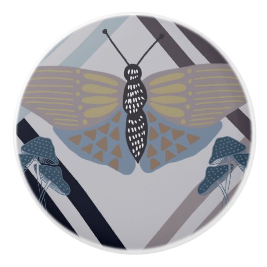 Modern Butterfly Keramikknauf (Vorderseite)