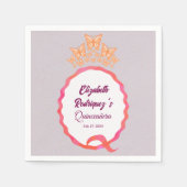 Modern Butterfly Tiara Crown Squiggle Serviette (Vorderseite)