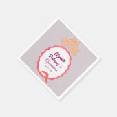 Modern Butterfly Tiara Crown Squiggle Serviette (Ecke)