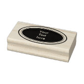 Modern Button Oval mit Rahmen + Name Gummistempel (Stempel)