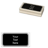 Modern Button Rectangle mit Frame + Ihr Name Gummistempel (Stempel)