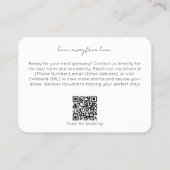  Modern Cabin Rental Property QR Code Visitenkarte (Rückseite)