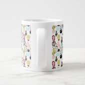 Modern Cactus Geometric Muster Jumbo-Tasse (Rückseite)
