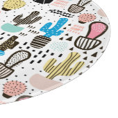 Modern Cactus Geometric Muster Schneidebrett (Ecke)