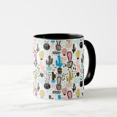 Modern Cactus Geometric Muster Tasse (VorderseiteRechts)