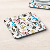 Modern Cactus Geometric Muster Untersetzer (Linke Seite)