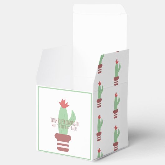 Modern Cactus Pflanze Birthday Party Danke Geschenkschachtel (Geöffnet)