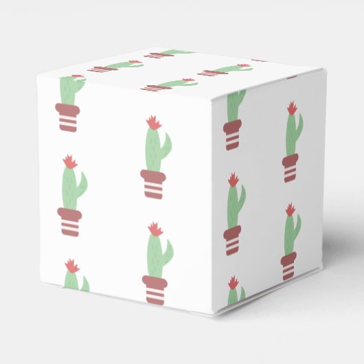 Modern Cactus Pflanze Birthday Party Danke Geschenkschachtel (Rückseite)