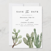 Modern Cactus Wüste Boho Hochzeit  Einladung (Vorderseite)