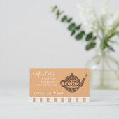 Modern Café Loyalty Card für Kaffee Visitenkarte (Stehend Vorderseite)