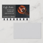 Modern Café Loyalty Card für Kaffee Visitenkarte (Vorne/Hinten)