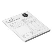 Modern Cake Cupcake Bakery White Order Form Notizblock (angewinkelt)