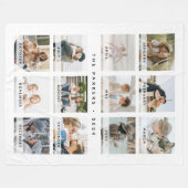 Modern Calendar Foto Collage Weihnachten Fleecedecke (Vorderseite (Horizontal))