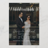 Modern Calendar Week Photo Save The Date Wedding Einladung (Vorderseite)