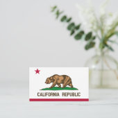 Modern California Business Card, Flag / USA Visitenkarte (Stehend Vorderseite)