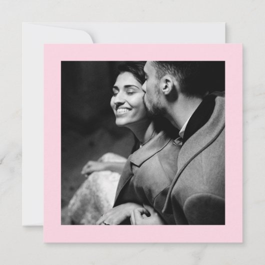 Modern Caligraphy Script Red Pink Foto Rett Date Save The Date (Rückseite)