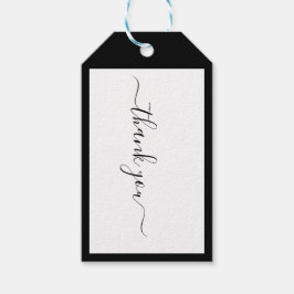 Modern Calligrafy Designer B&W Social Vielen Dank Geschenkanhänger