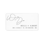 Modern Calligraphic We Do Wedding Return Address Adressaufkleber (Vorne)