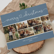 Modern Calligraphie Foto Collage Frohe Weihnachten