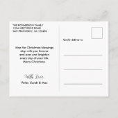 Modern Calligraphie Foto Collage Frohe Weihnachten Postkarte (Rückseite)