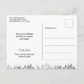 Modern Calligraphie Foto Collage Frohe Weihnachten Postkarte (Rückseite)