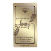 Modern Calligraphie Honigzweig - Etikett (Vorne)