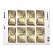 Modern Calligraphie Honigzweig - Etikett (Vorne)