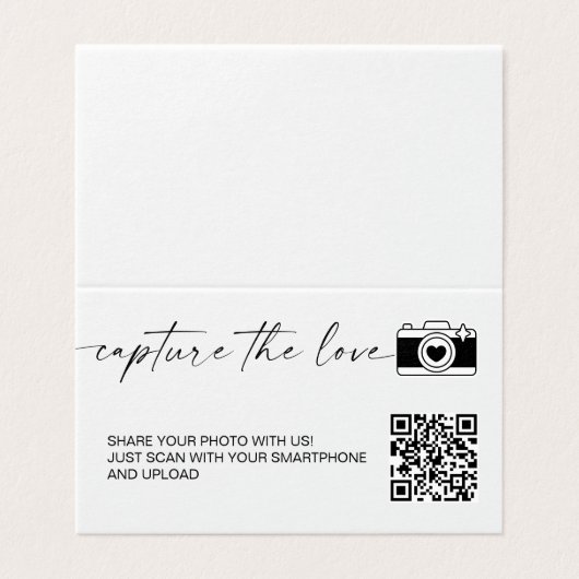 Modern Calligraphy Capture The Love QR code (Außenseite Aufgefaltet)