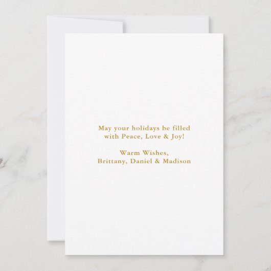 Modern Calligraphy Foto Arch Gold Weihnachten (Rückseite)