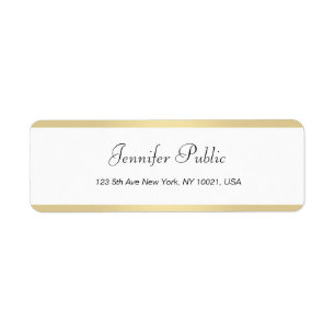 Modern Calligraphy Gold White Elegant Minimalistis