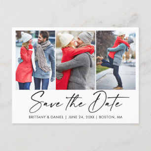 Modern Calligraphy Ink 3 Foto Save the Date Postkarte