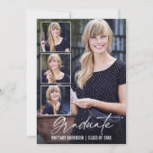 Modern Calligraphy Ink 4 Foto Abschluss Ankündigung (Vorderseite)