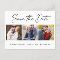 Modern Calligraphy Ink Save the Date 3 Foto