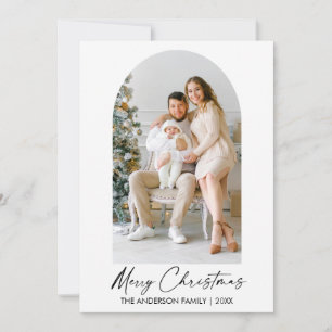 Modern Calligraphy Ink Script Foto Arch Weihnachte Feiertagskarte